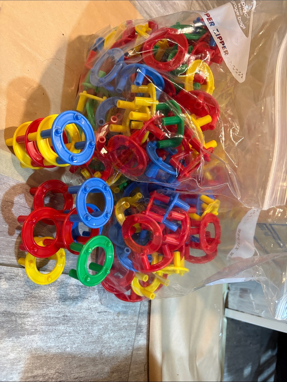 Vintage Interlocking Learning Rings - Multicolor Kids Toy